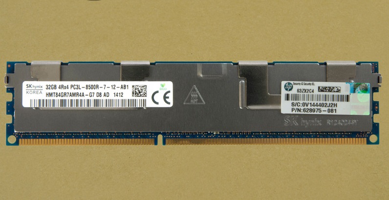 627814-B21 HP 32GB (1x32GB) PC3L-8500 SDRAM DIMM